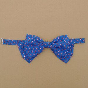 4/$20 Blue with red and white pattern silk bowtie